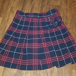 French Toast Plaid Pleated Uniform Skort